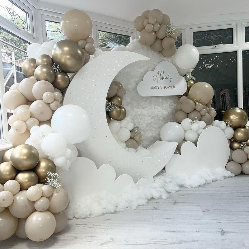 The Party Aisle Pcs White Nude Balloons With Metallic Chrome Gold Latex Balloons Wayfair